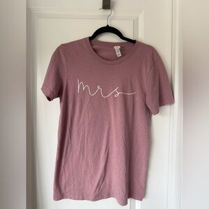 Bella Canvas Mauve 'Mrs.' Short Sleeve Tee